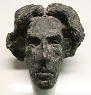 Appraisal: ILLEGIABLY Signed Patinated Bronze Bust with Pari ZACH Bruno Bronze