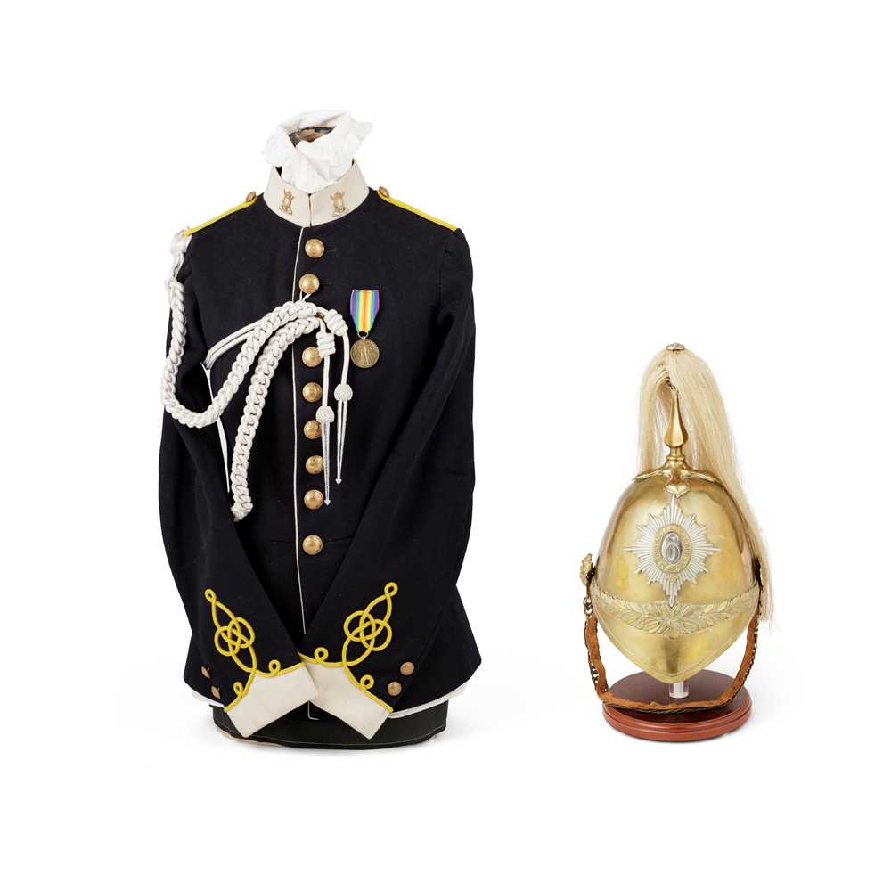 Appraisal: TH ROYAL DRAGOON GUARDS CARABINIERS DRESS UNIFORM AND HELMET EARLY