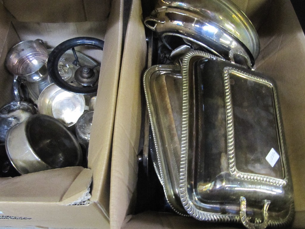 Appraisal: Lot comprising two boxes of plated items