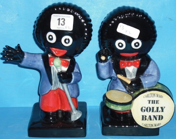 Appraisal: Carltonware Large Golly Band Figures Drummer and Singer limited edition