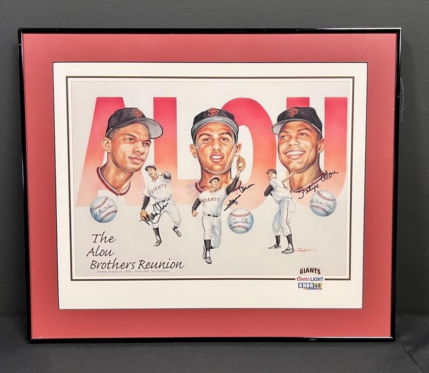 Appraisal: Print Litho THE ALOU BROTHERS REUNION print litho is boldly