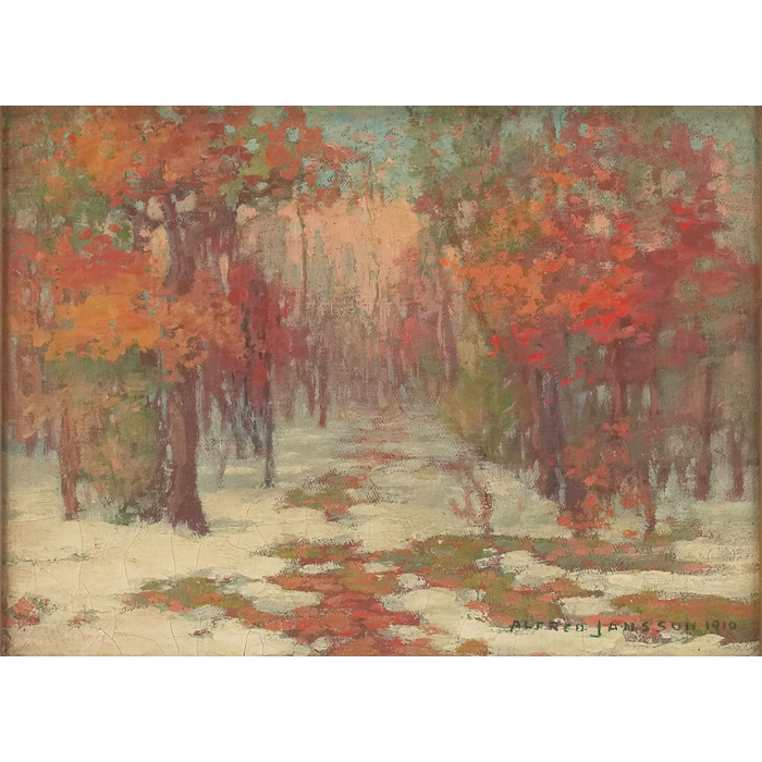 Appraisal: Alfred Jansson Swedish American - ''Autumn Landscape '' oil on