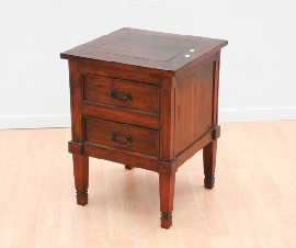 Appraisal: A French style two drawer bedside table