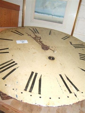 Appraisal: An early th Century clock movement the circular painted dial