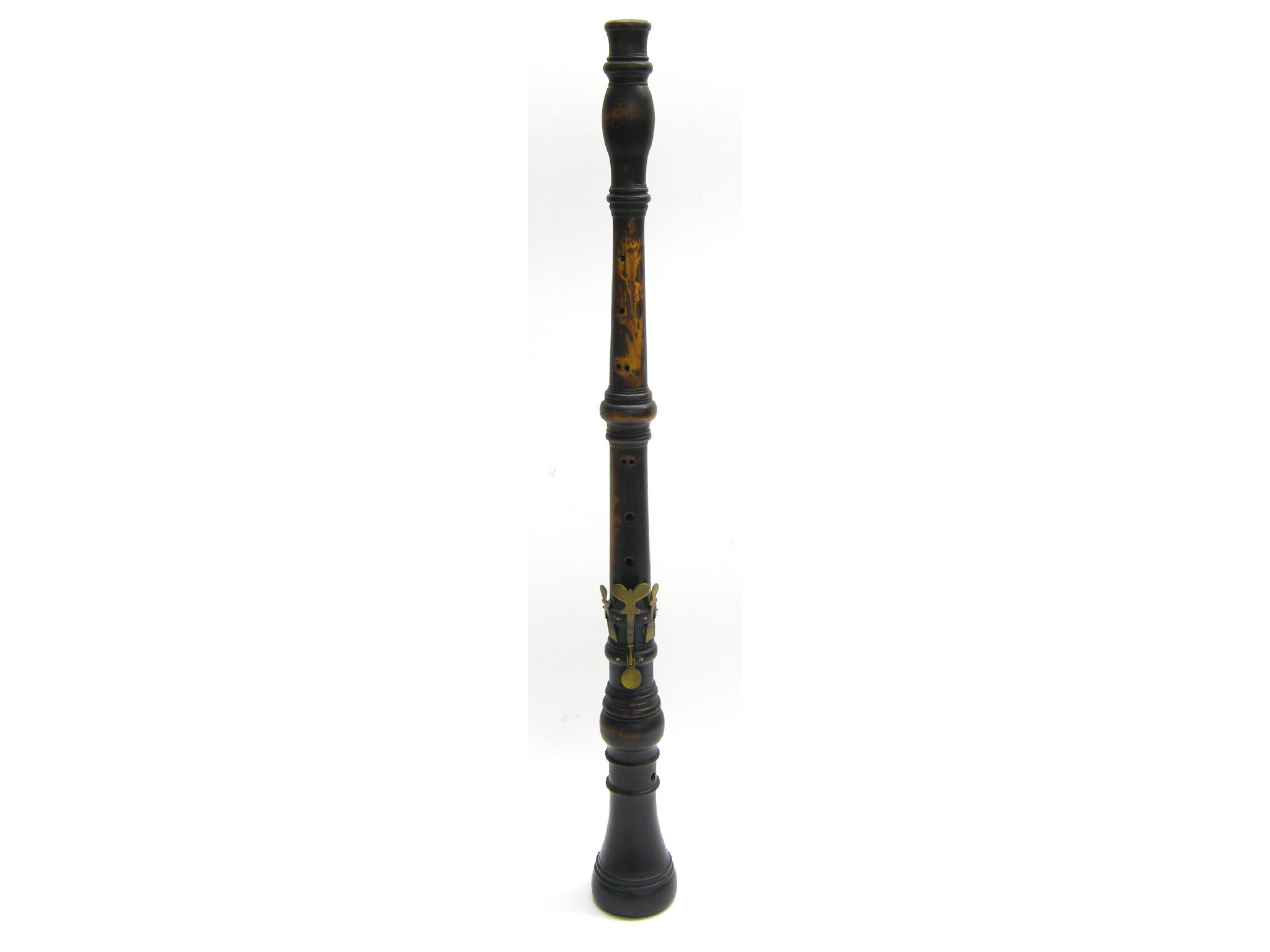 Appraisal: Stained boxwood three keyed oboe length mm