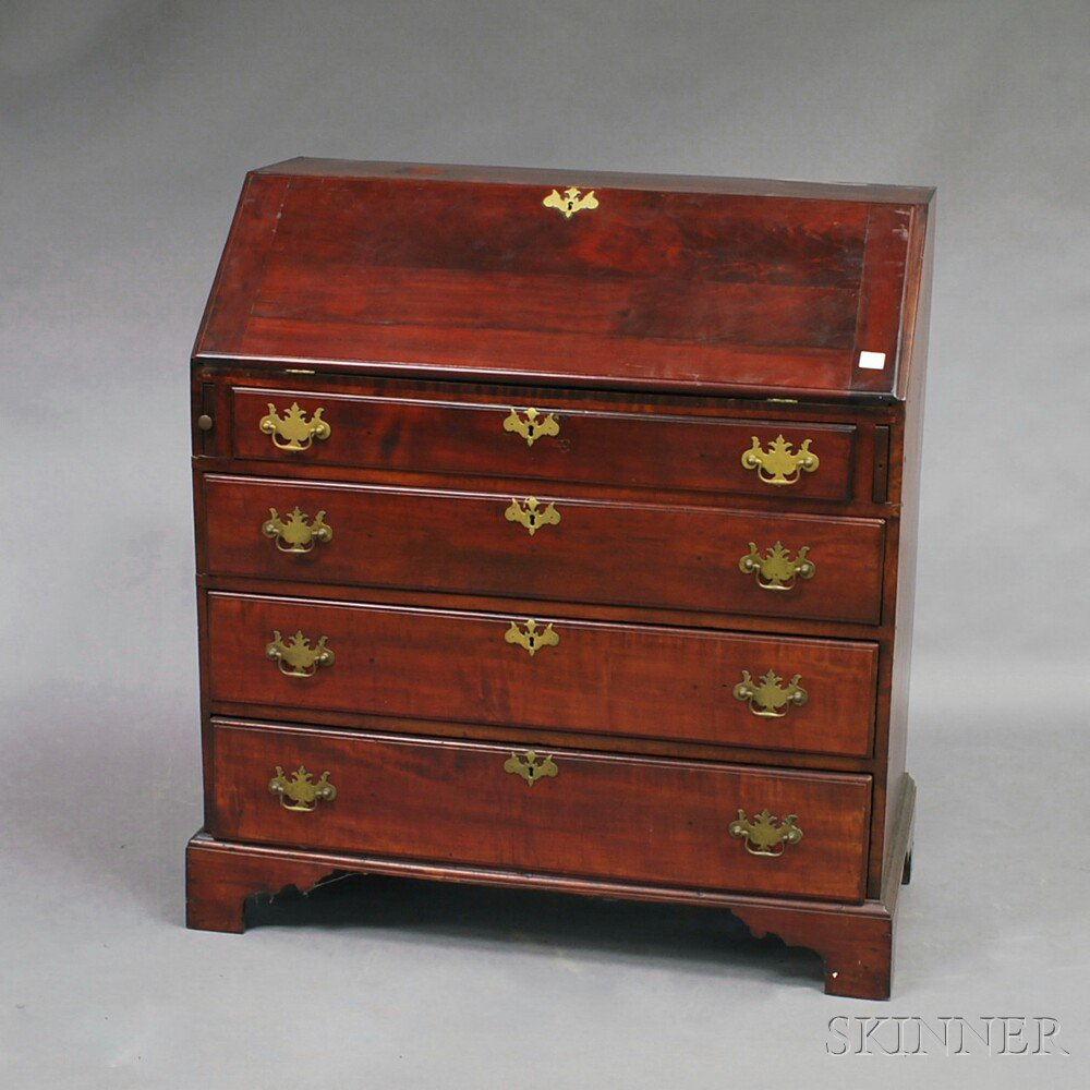 Appraisal: Chippendale Mahogany Slant-lid Desk America or England late th century