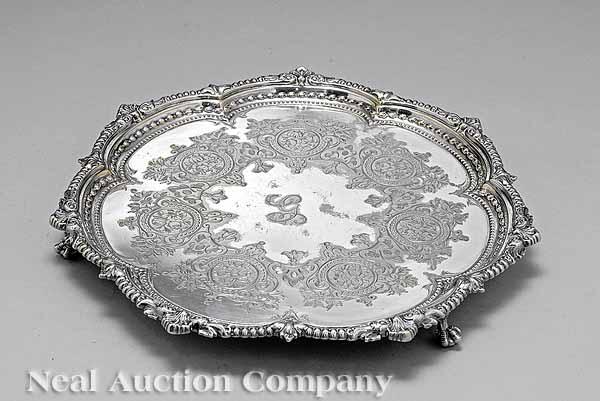 Appraisal: A Victorian Silverplate Salver April probably Richard Martin Ebenezer Hall