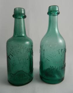 Appraisal: Soda medium emrald green bottles Soda- medium emerald green- marked