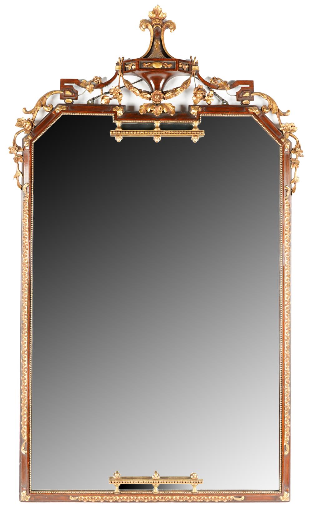 Appraisal: NEOCLASSICAL-STYLE WALL MIRROR th century painted and gilt wood Condition