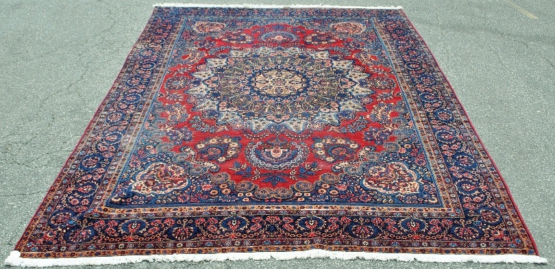 Appraisal: - Colorful palace size Mashhad oriental carpet with floral patterns