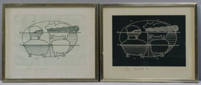 Appraisal: ROTH Dieter Pair of Etchings From In der Ferne Both