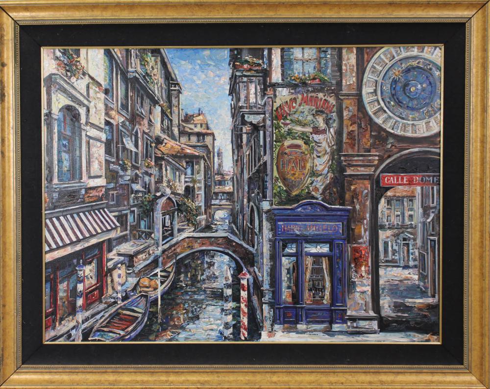 Appraisal: VADIK SULJAKOV Russia b oil on canvas Artist Supply Venice