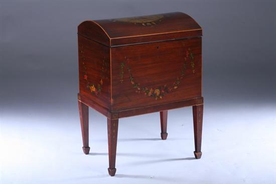 Appraisal: GEORGE III STYLE MAHOGANY FILE CHEST ON STAND th century