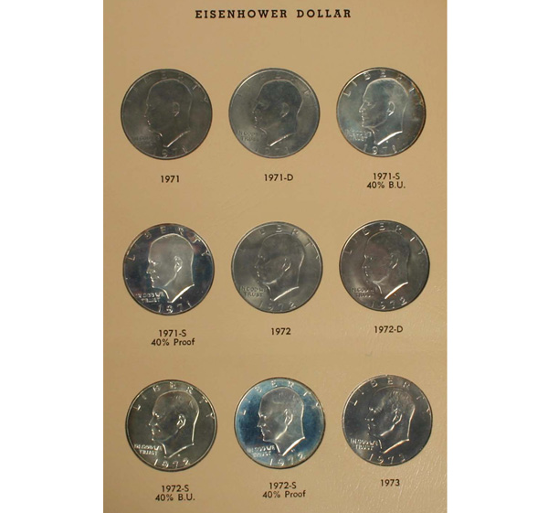 Appraisal: Eisenhower Dollar Coins Complete Set - S