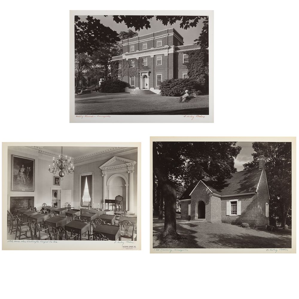 Appraisal: A Aubrey Bodine Three Annapolis Photos American - Hall of