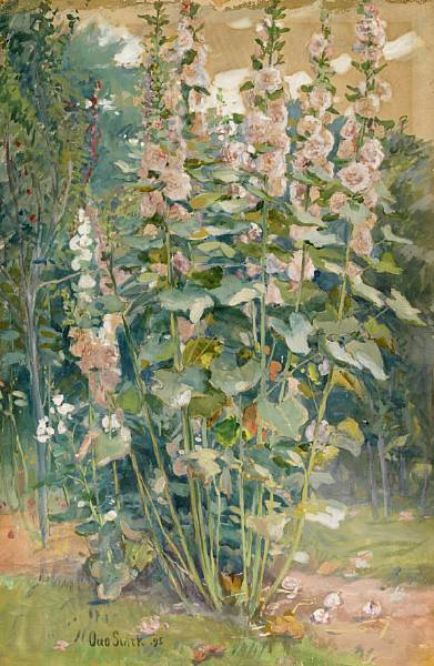 Appraisal: Otto Stark American - The Hollyhocks signed and dated 'Otto