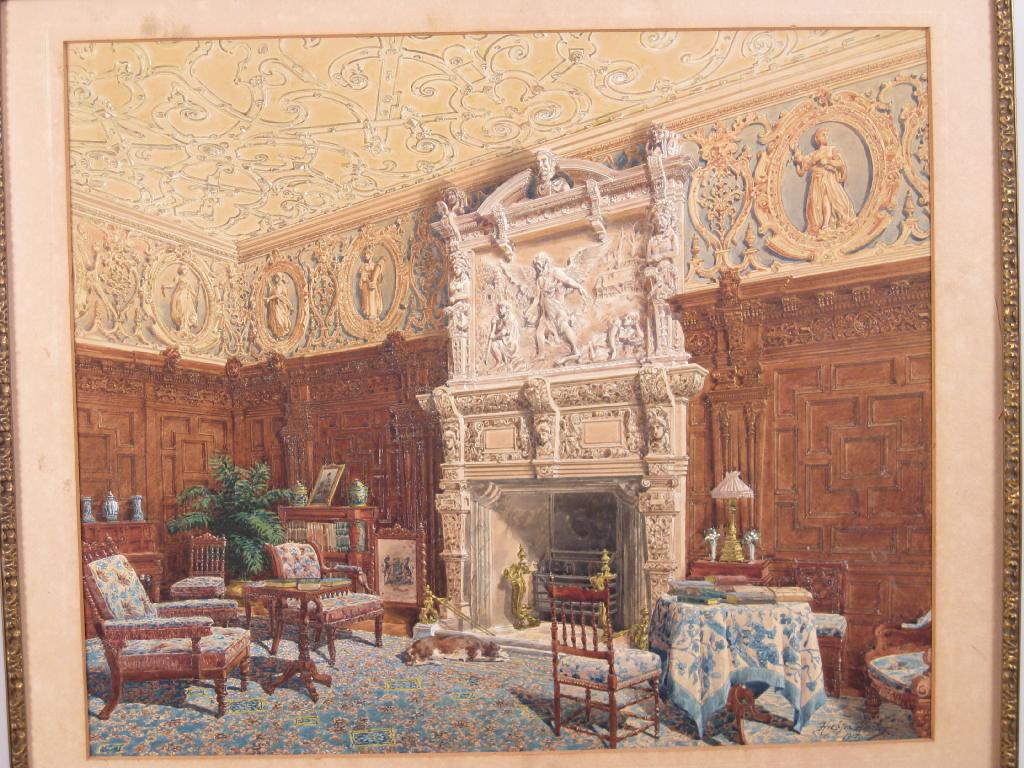 Appraisal: HUGHSON HAWLEY - The Carved Parlour Crewe Hall Cheshire signed