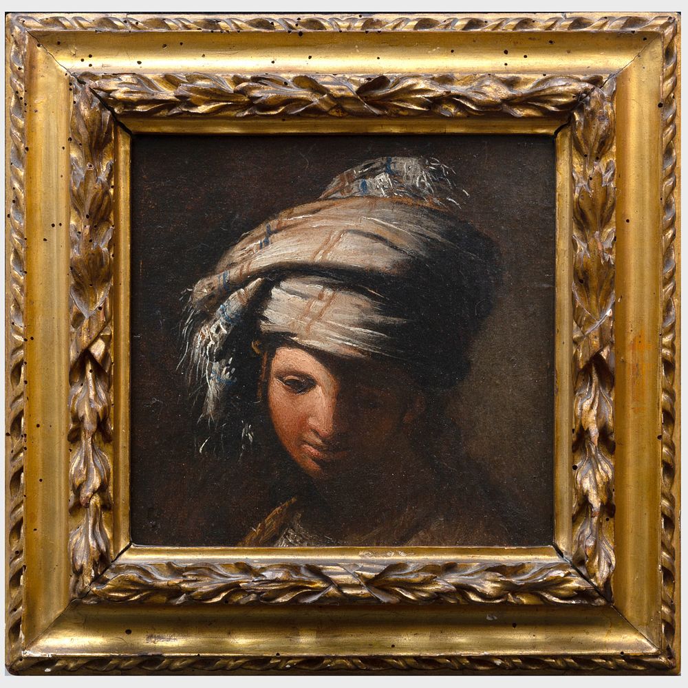 Appraisal: Neapolitan School Portrait Study of a Boy in a Turban