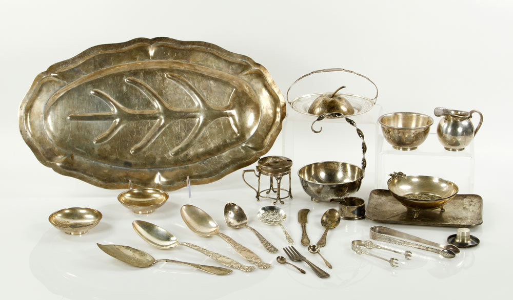 Appraisal: - Sterling Hollowware and Flatware Lot of miscellaneous sterling hollowware