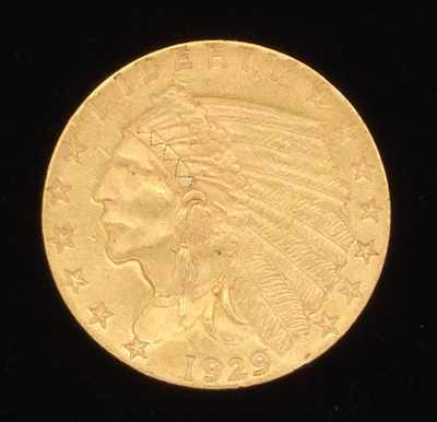 Appraisal: -Indian Gold Quarter Eagle Coin - Gold quarter eagle -