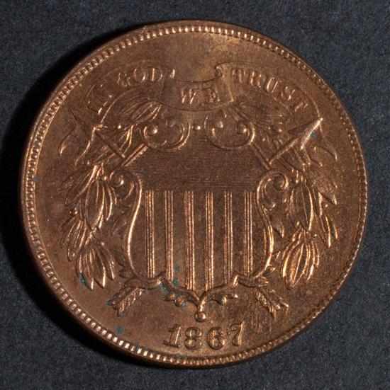 Appraisal: United States bronze two-cent piece MS- Estimate - Register records