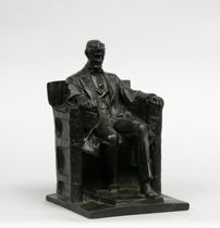 Appraisal: Daniel Chester French American - Seated Lincoln hollow form bronze