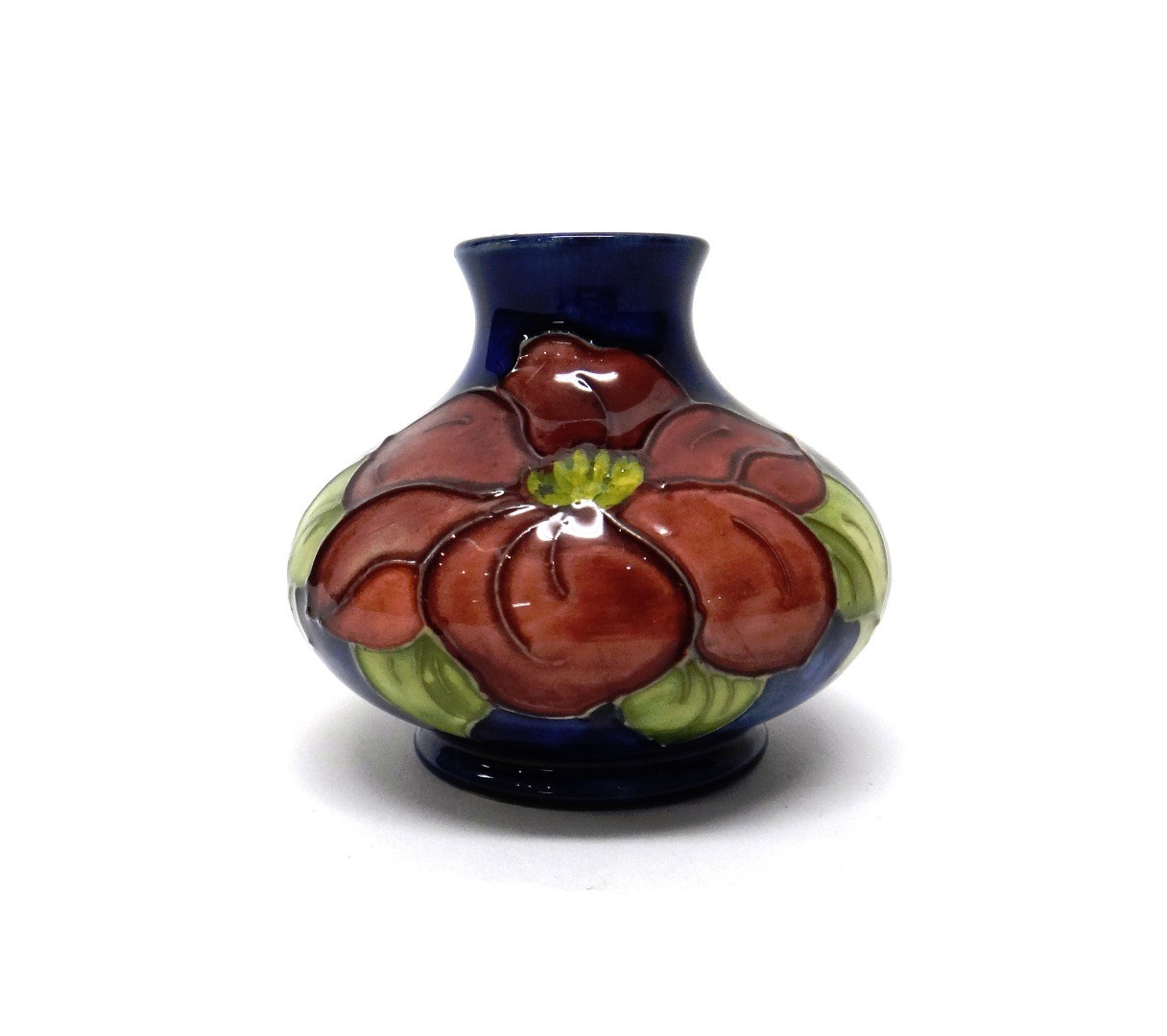 Appraisal: A small Moorcroft 'Anemone' blue ground vase circa cm high