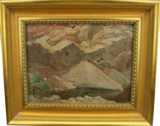 Appraisal: Howard Everett Smith - Mountain landscape with a house near