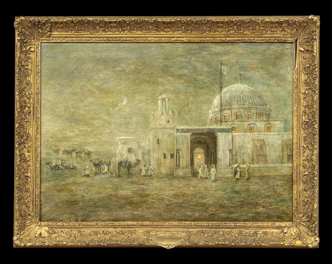 Appraisal: British School Late th Century Moroccan Evening oil on canvas