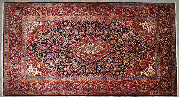 Appraisal: FINE ROYAL KASHAN Fine workshop weave Kork wool Classic Kashan