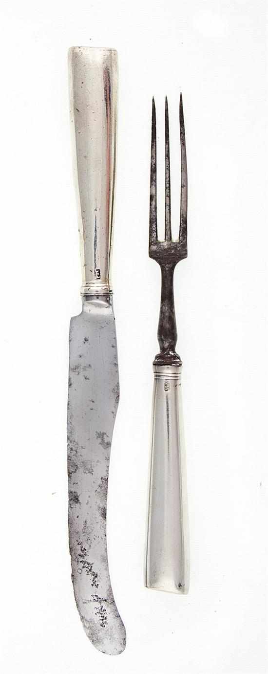 Appraisal: Scottish sterling knife and fork set maker PR Edinburgh th