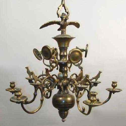 Appraisal: A Swedish Baroque Cast Bronze Chandelier th century having a