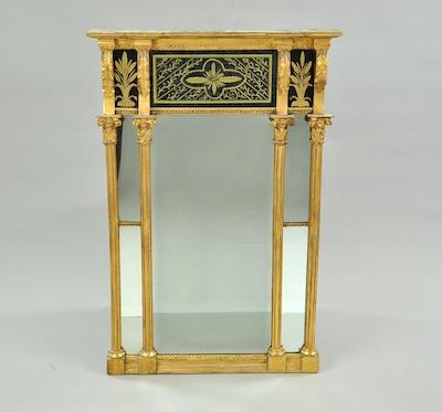 Appraisal: A Neoclassical Style Gilt Mirror With a gilt finish frame