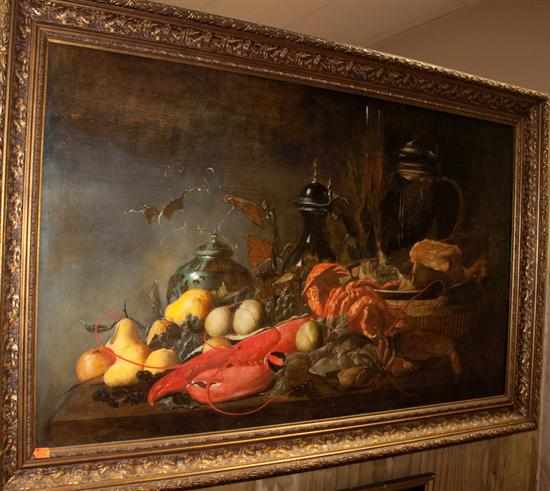 Appraisal: Artist unknown th century Still Life with Lobster Crab and