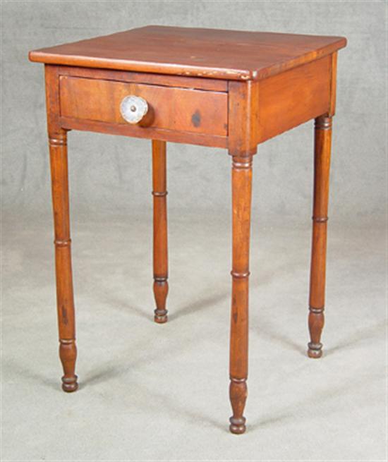 Appraisal: Sheraton One Drawer Stand Mid th Century Maple poplar and