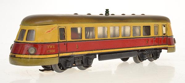 Appraisal: MARKLIN O GAUGE VOLT ELECTRIC TWE BO-BO DIESEL RAILCAR maroon