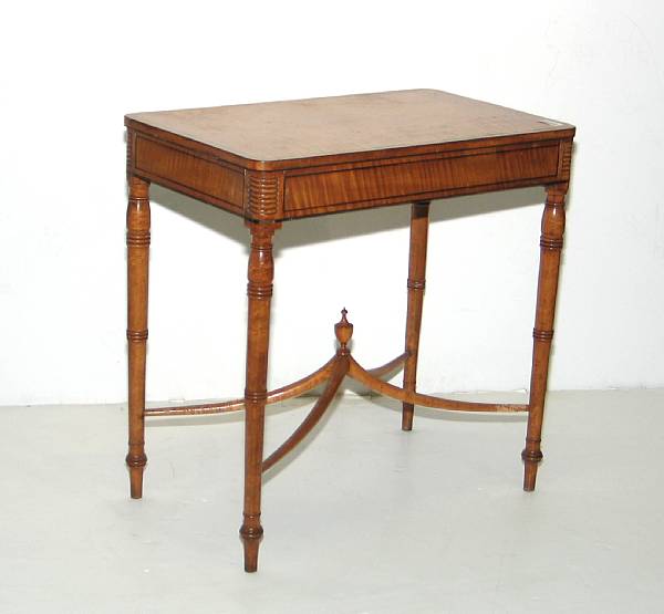 Appraisal: A Regency inlaid maple and satinwood center table first quarter