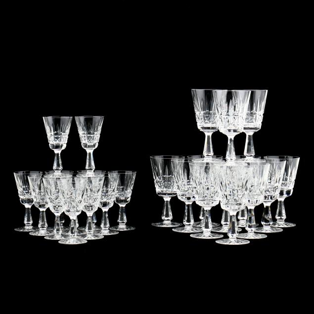 Appraisal: WATERFORD CRYSTAL WINE STEMS Including wine or water goblets in