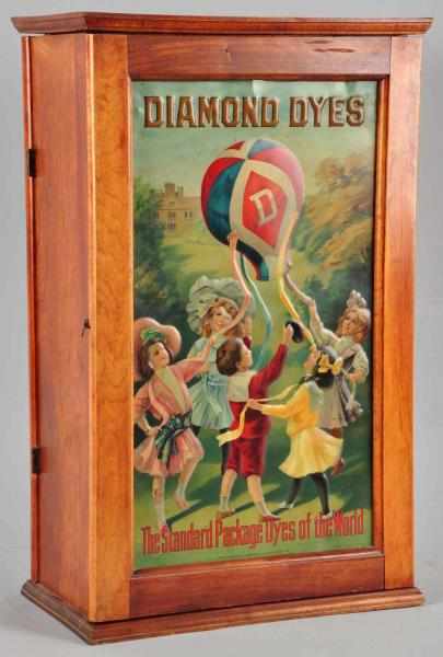 Appraisal: Diamond Dyes Advertising Cabinet Description Dated Beautiful image of children