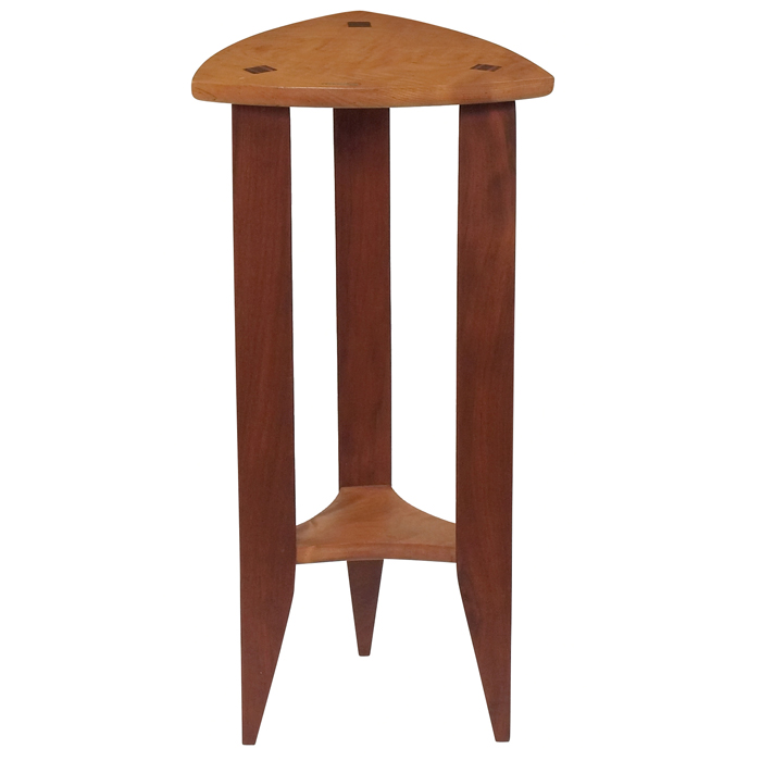 Appraisal: Ken Lashe Studio occasional table triangular top over three triangular