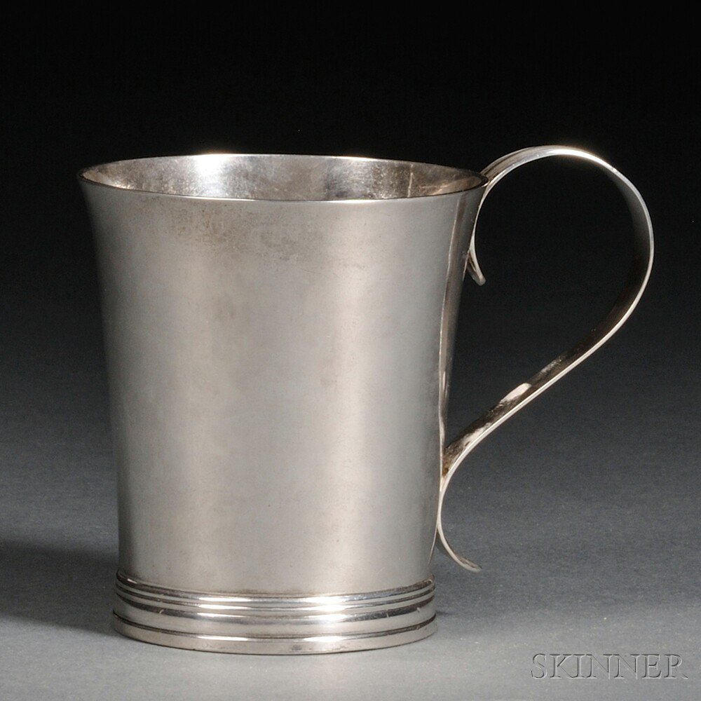 Appraisal: Silver Handled Beaker or Mug Benjamin Pierpont Boston late th