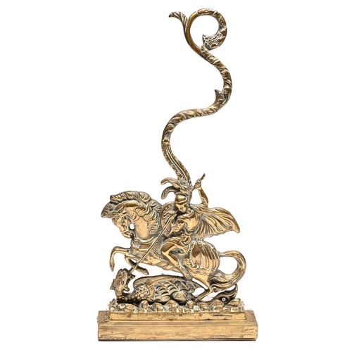 Appraisal: A Victorian brass St George and the Dragon door stop