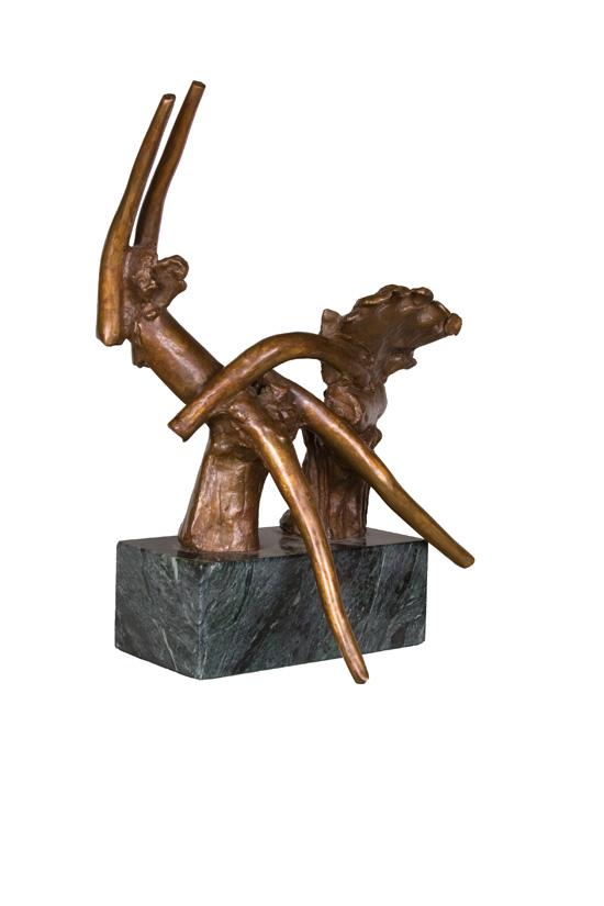 Appraisal: REUBEN NAKIAN American - Untitled bronze with brown patina signed