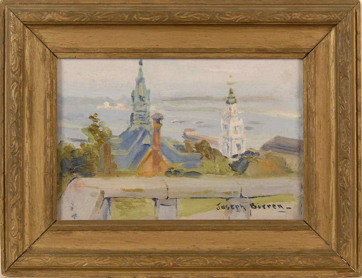 Appraisal: JOSEPH PIERRE BIRRENAmerican - Provincetown rooftops Signed lower right Joseph