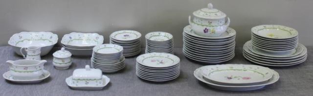 Appraisal: Heinrich Porcelain Dinner Service Includes platters of various sizes a