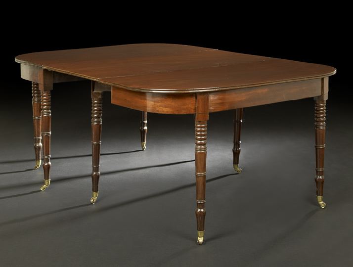 Appraisal: Anglo-American Sheraton Mahogany Dining Table early th century in two