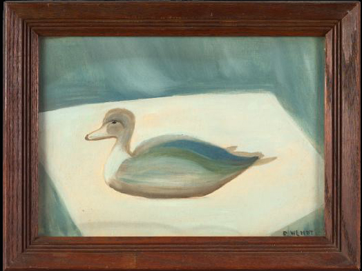 Appraisal: American School Early th Century Decoy oil on canvas board