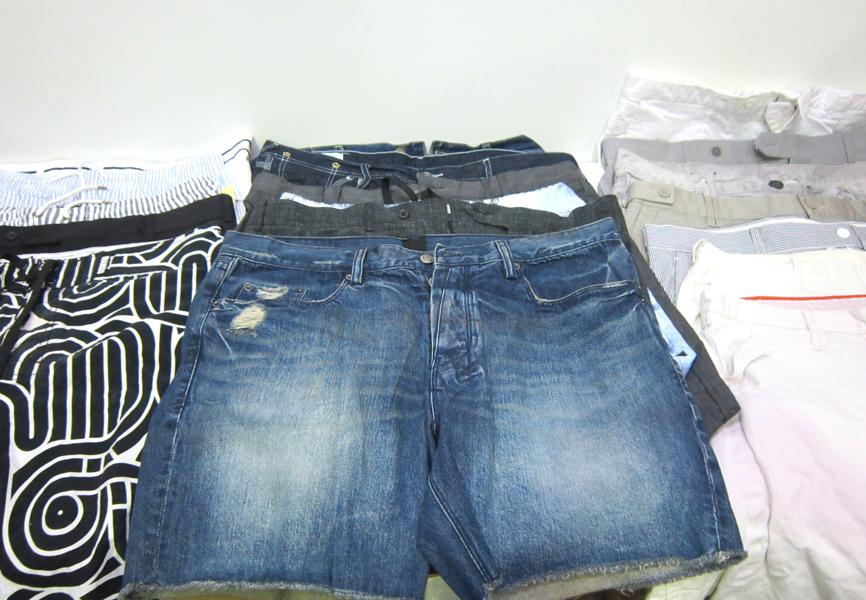 Appraisal: NINETEEN PAIRS OF BRANDED MENS SHORTS INCLUDING LOUIS VUITTON ESTIMATED