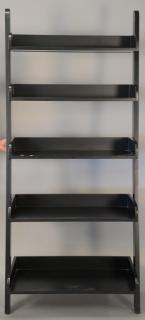 Appraisal: Crate Barrel five tier black shelf ht wd dp Crate