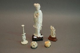 Appraisal: Carved ivory figure smaller items